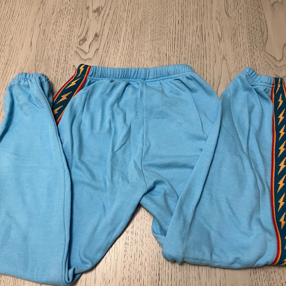 Aviator Nation Blue Patchwork Pants - image 4